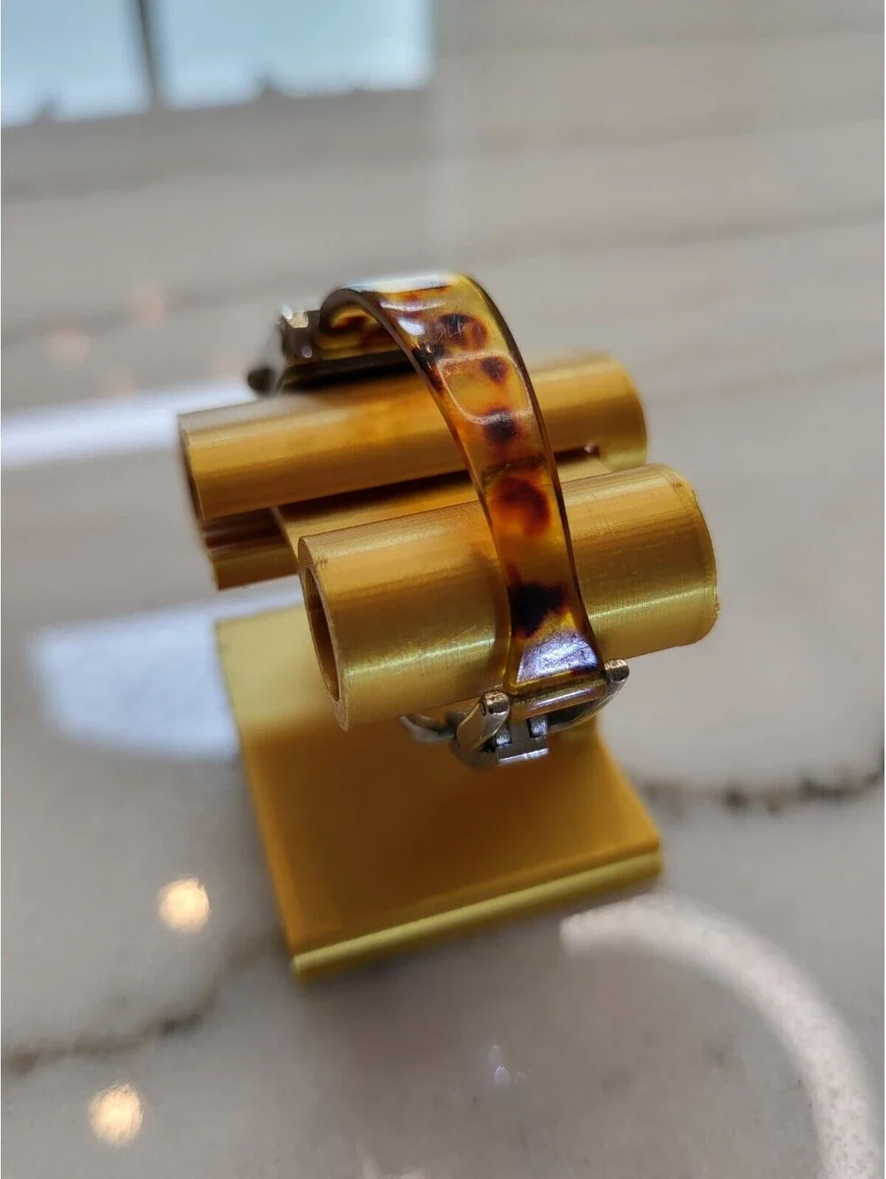 Vtg FOCUS Womens Watch SilverCase Bakelite Leopard Band JapanMvmt Working EUC 7